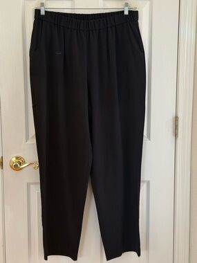 JM Collection Black Elastic-Waist Stretch Slacks